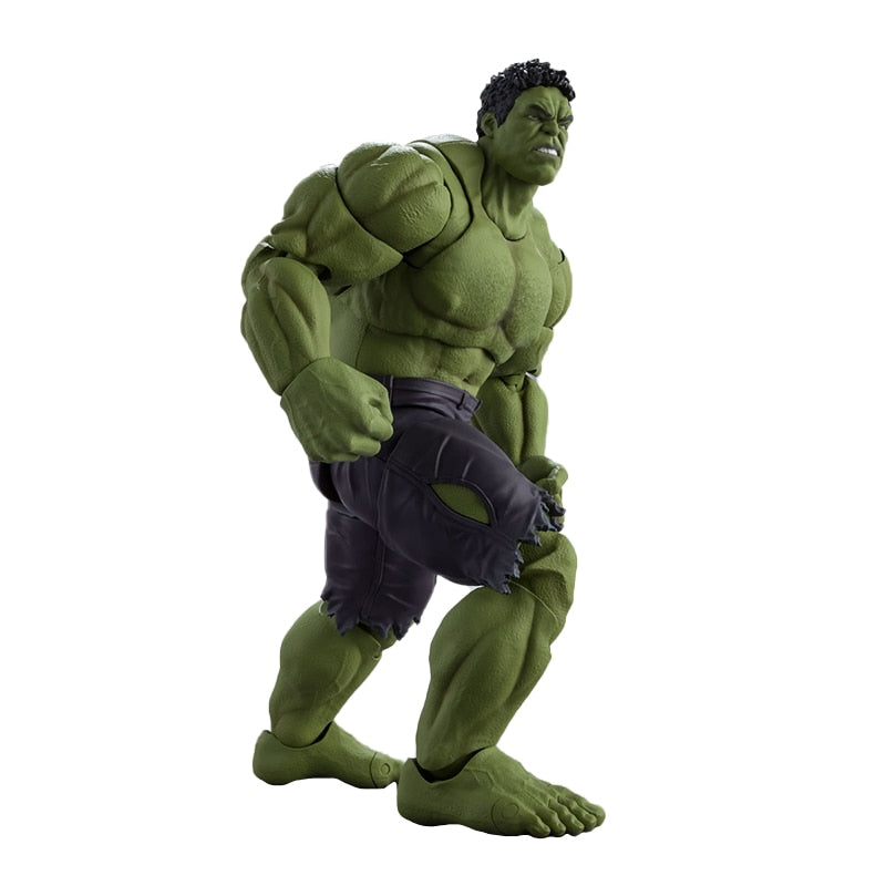 Bandai Shf Marvel Hulk Slagschade Versie Robert Bruce Banner Avengers Anime Action Figure Collection Model Kids Toys Gift