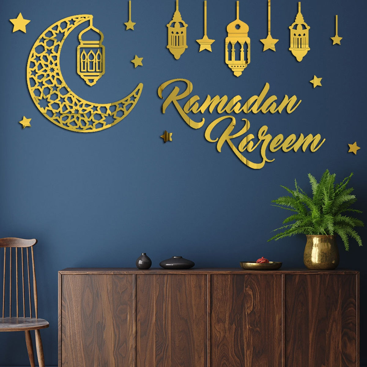 Eid Mubarak Decor Window Sticker Kareem Ramadan Decoration For Home Islamic Muslim Party Decor Mubarak Ramadan Wall Sticker Gift