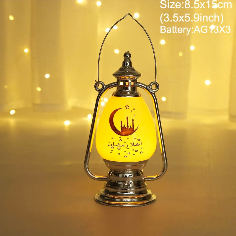 Eid Mubarak LED Wind Lights Ramadan Decorations 2023 Pendant Eid Al Adha Kareem Ramadan 2023 Muslim Islamic Festival Party Decor