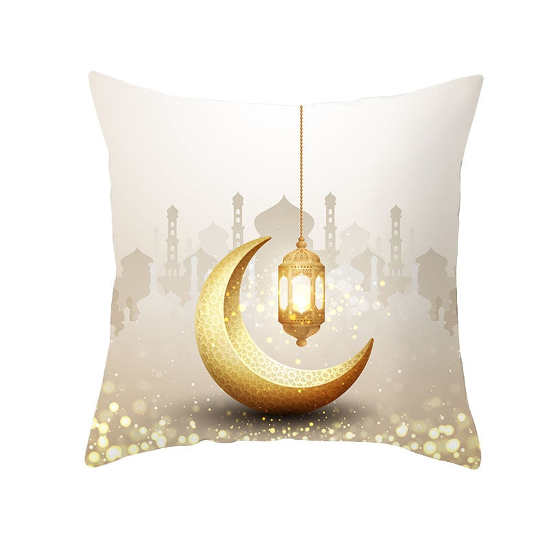 2023 Eid Mubarak Pillowcase Decor for Home Sofa Cushion Cover Islamic Ramadan Kareem Decoration Mosque Muslim Pillow Cover Gifts