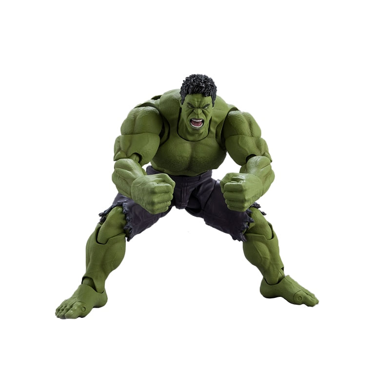 Bandai Shf Marvel Hulk Slagschade Versie Robert Bruce Banner Avengers Anime Action Figure Collection Model Kids Toys Gift