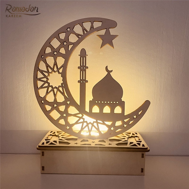 2023 Islam Muslim Ramadan Festival Portable Wind Light Ornament EID Mubarak Party Ramadan Decoration for Home Eid Al Adha Gift