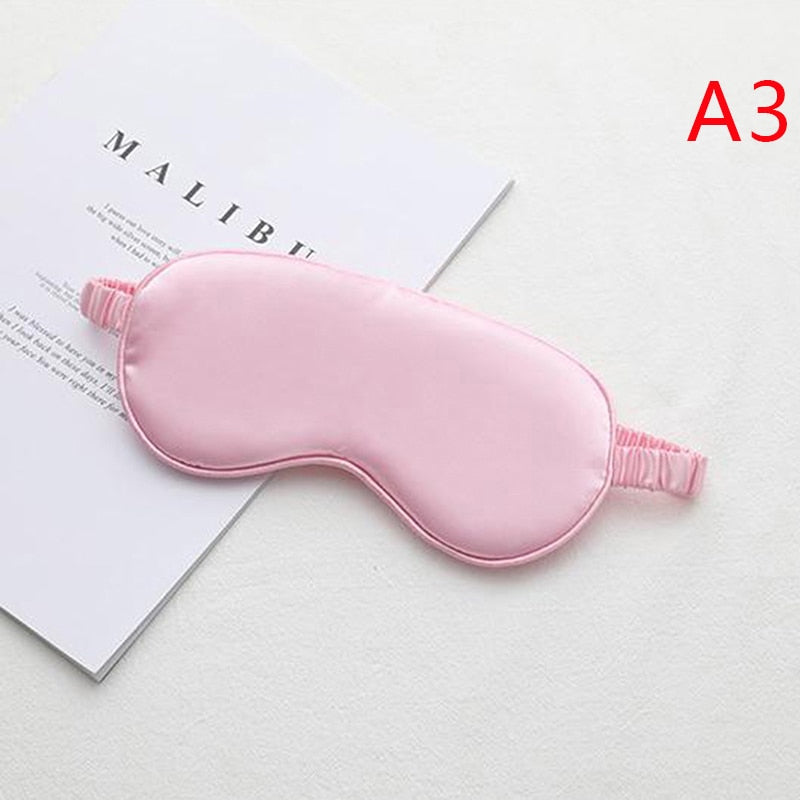 1Pc Eyeshade Sleeping Eye Mask Cover Eyepatch Blindfold Solid Portable New Rest Relax Eye Shade Cover Soft Pad