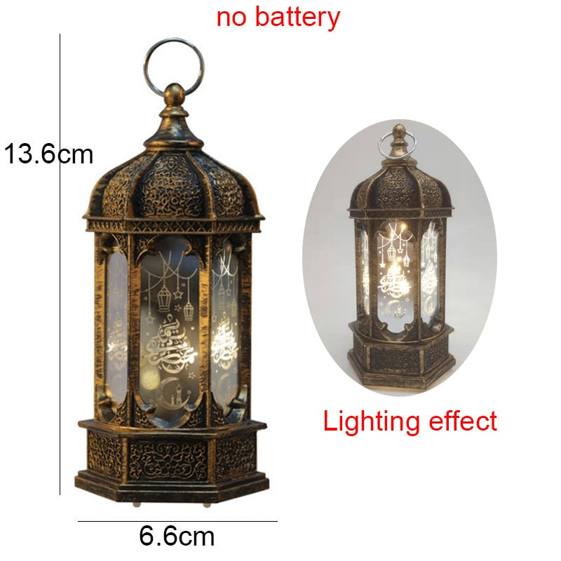 2023 Islam Muslim Ramadan Festival Portable Wind Light Ornament EID Mubarak Party Ramadan Decoration for Home Eid Al Adha Gift