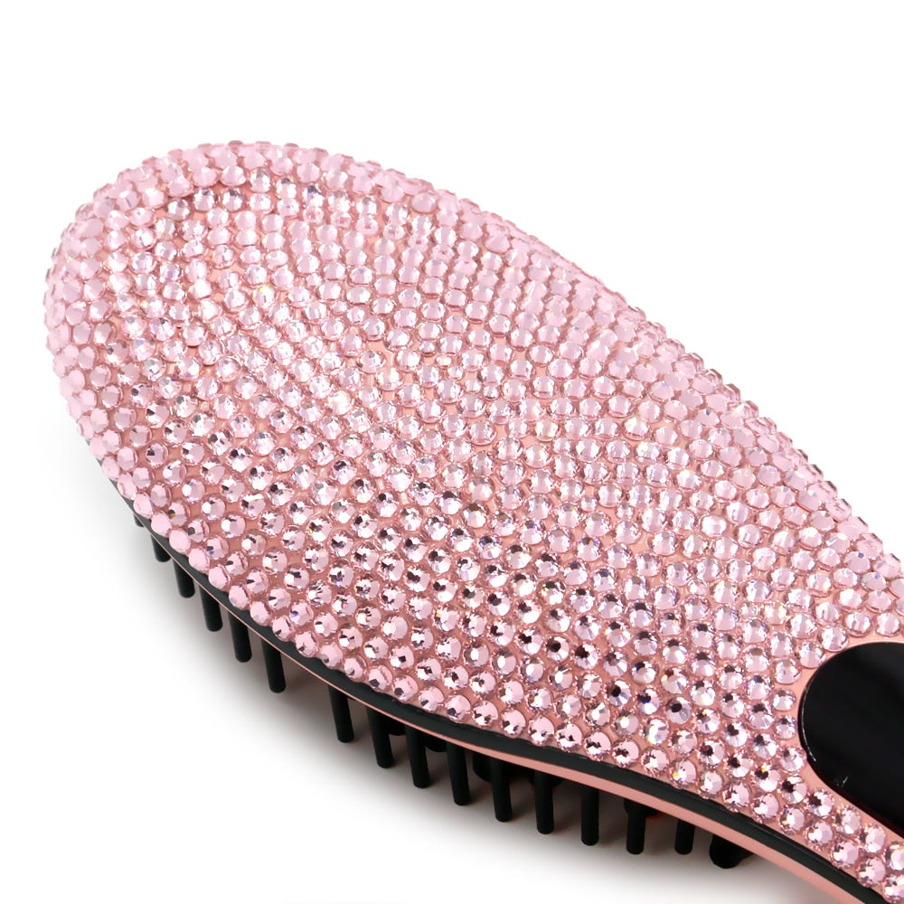 Electric Straightening Comb Rhinestone Detangling Straightener Brush Cepillo Alisador Pelo rectificador Cepillo para el pelo