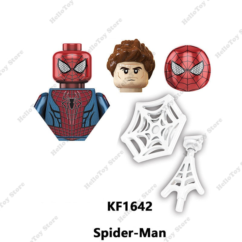 Marvel Spiderman Superheroes Spider-Man Venom Mini Action Figures Bricks Building Blocks Classic Movie Doll Model Kids Toys Gift