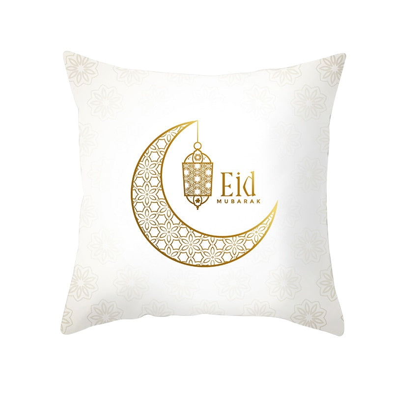 2023 Eid Mubarak Pillowcase Decor for Home Sofa Cushion Cover Islamic Ramadan Kareem Decoration Mosque Muslim Pillow Cover Gifts