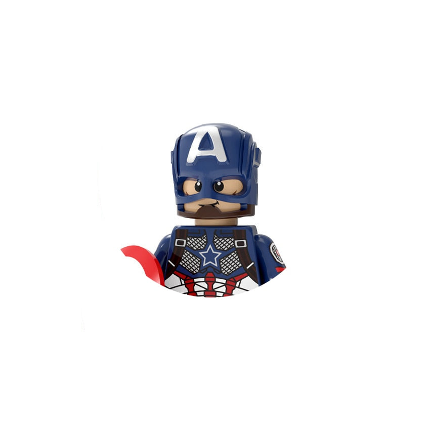 Hot Marvel Avengers DIY Mini 3D Superhero Model Character Set Building Blocks Assembly Toys Children&#39;s Birthday Gifts Boys Girls