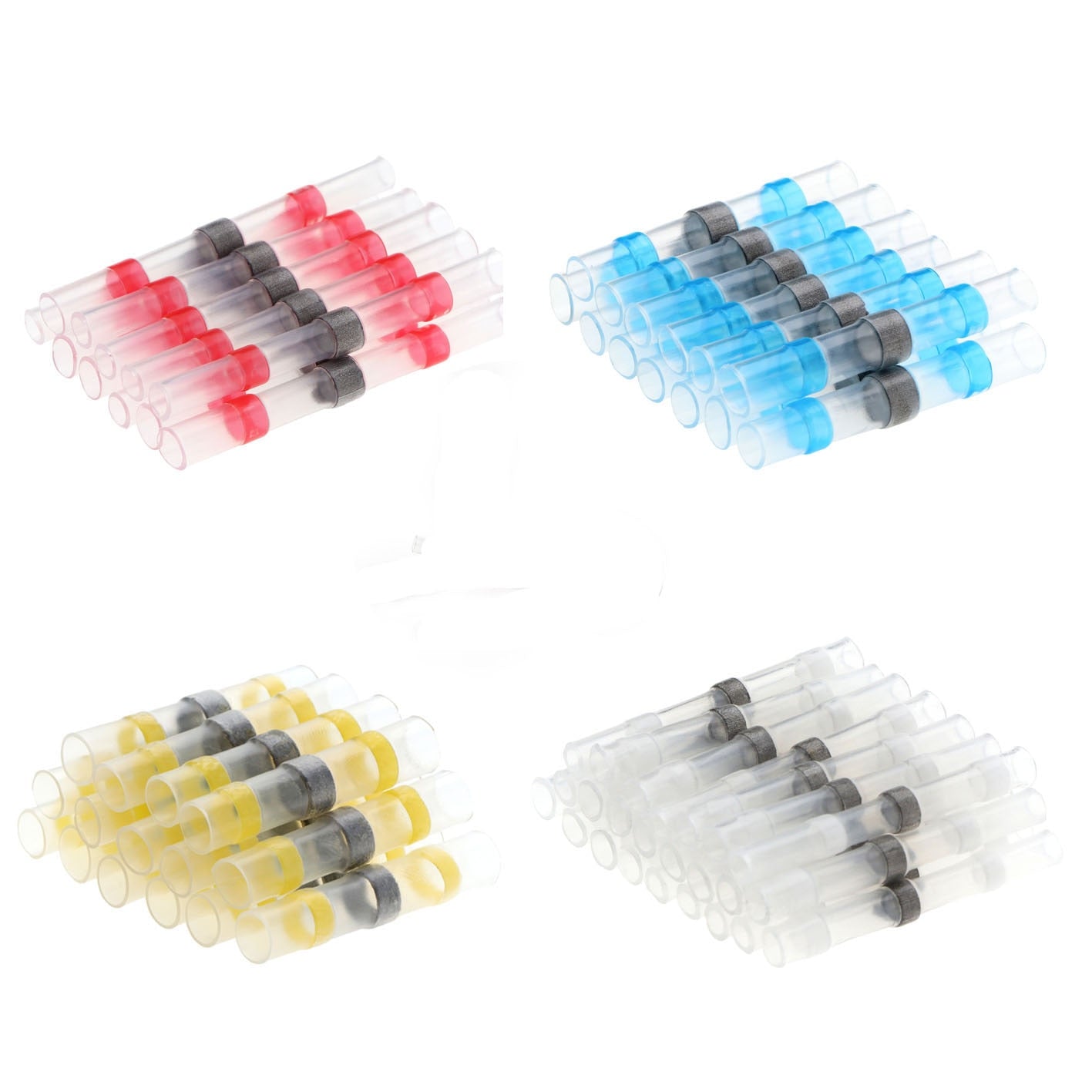 50/30/20PCS Solder Seal Wire Connectors Waterproof Heat Shrink Butt Connectors Electrical Wire Terminals Insulated Butt Splices