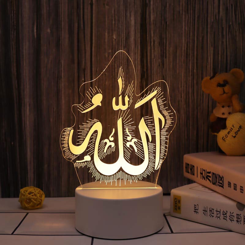 Eid Mubarak Decor Night Light Islamic Muslim Ramadan Decoration 2023 Ramadan Mubarak Decorations for Home Eid Al Adha Gift