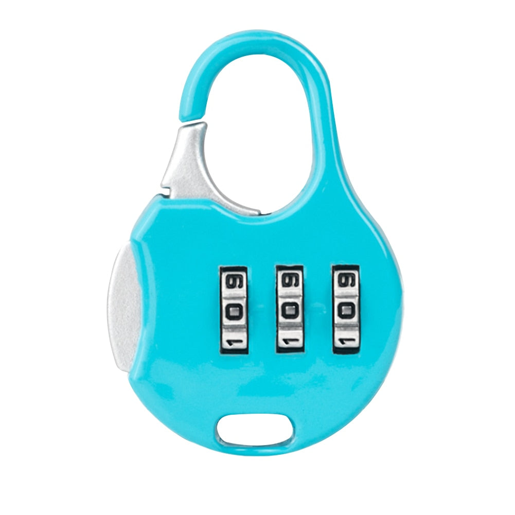 3 Digit Code Combination Password Lock Portable Travel Mini Zinc Carrying Luggage Case Security Lock Backpack Lock Padlock Tool