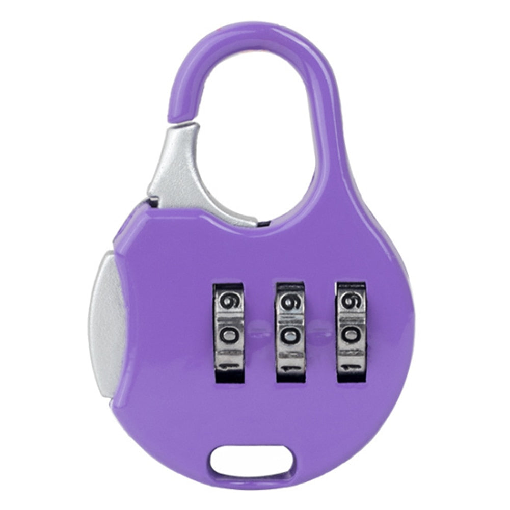 3 Digit Code Combination Password Lock Portable Travel Mini Zinc Carrying Luggage Case Security Lock Backpack Lock Padlock Tool