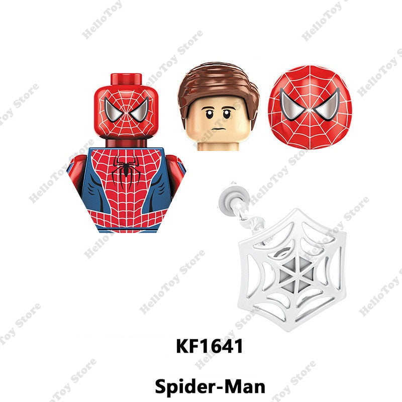 Marvel Spiderman Superheroes Spider-Man Venom Mini Action Figures Bricks Building Blocks Classic Movie Doll Model Kids Toys Gift