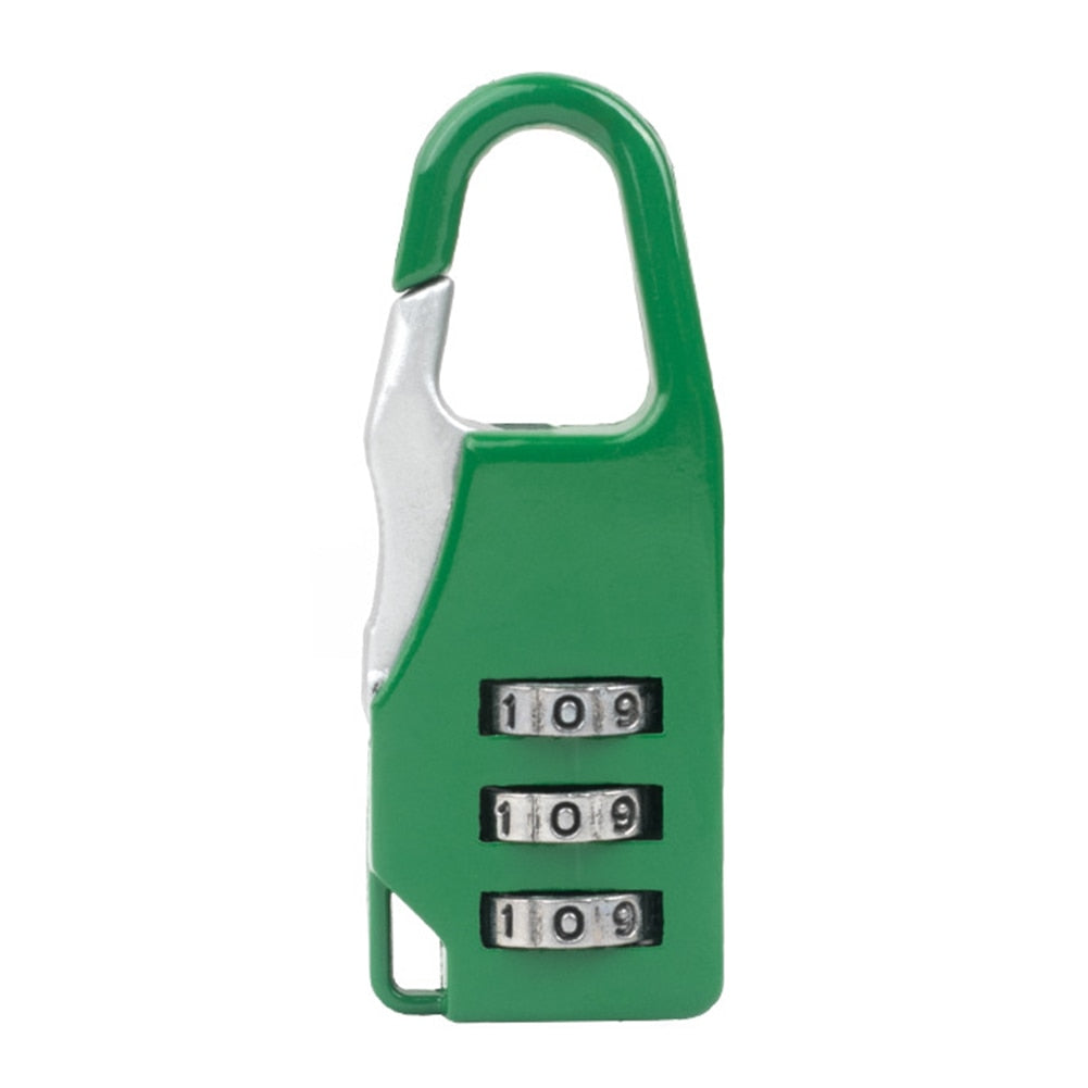 3 Digit Code Combination Password Lock Portable Travel Mini Zinc Carrying Luggage Case Security Lock Backpack Lock Padlock Tool