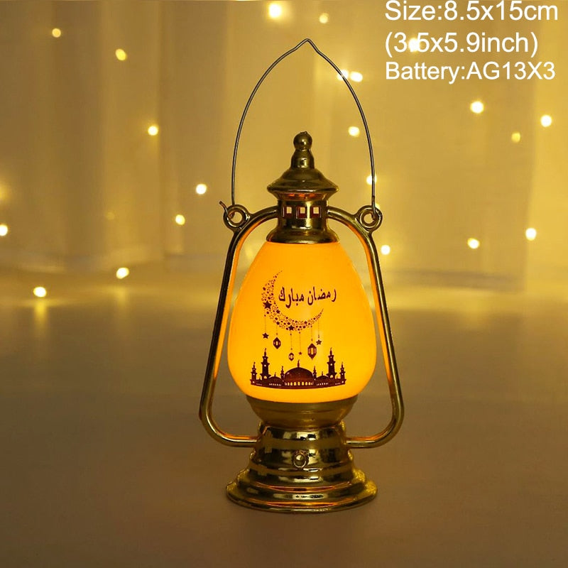 Eid Mubarak LED Wind Lights Ramadan Decorations 2023 Pendant Eid Al Adha Kareem Ramadan 2023 Muslim Islamic Festival Party Decor