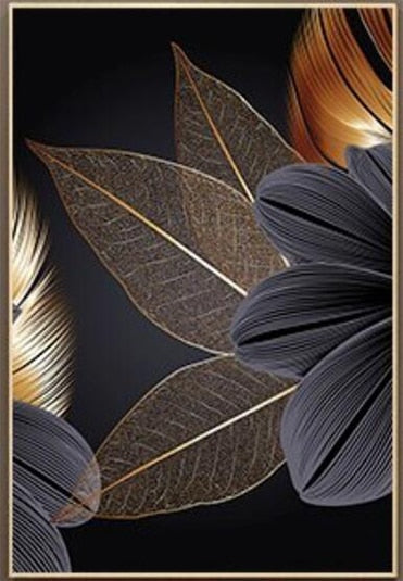 VANJUU 5D Diamond Painting Golden plant leaf Full Drill Diamond Mosaic DIY Home Decor Rhinestones embroidery Painting