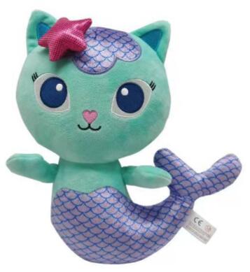 Hot 25Cm Gabby Dollhouse Plush Toy Mercat Cartoon Stuffed Animals Mermaid Cat Mermaid Plushie Dolls Kids Birthday Gifts