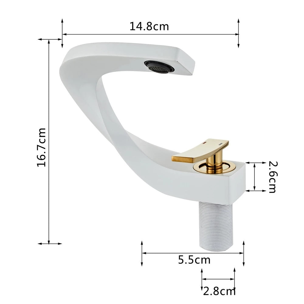 Tuqiu Basin Faucet Brushed Gold Bathroom Mixer Tap Black/Nickel/Chrome Wash basin Faucet Hot and Cold Sink Faucet New