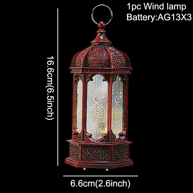 Eid Mubarak LED Wind Lights Ramadan Decorations 2023 Pendant Eid Al Adha Kareem Ramadan 2023 Muslim Islamic Festival Party Decor