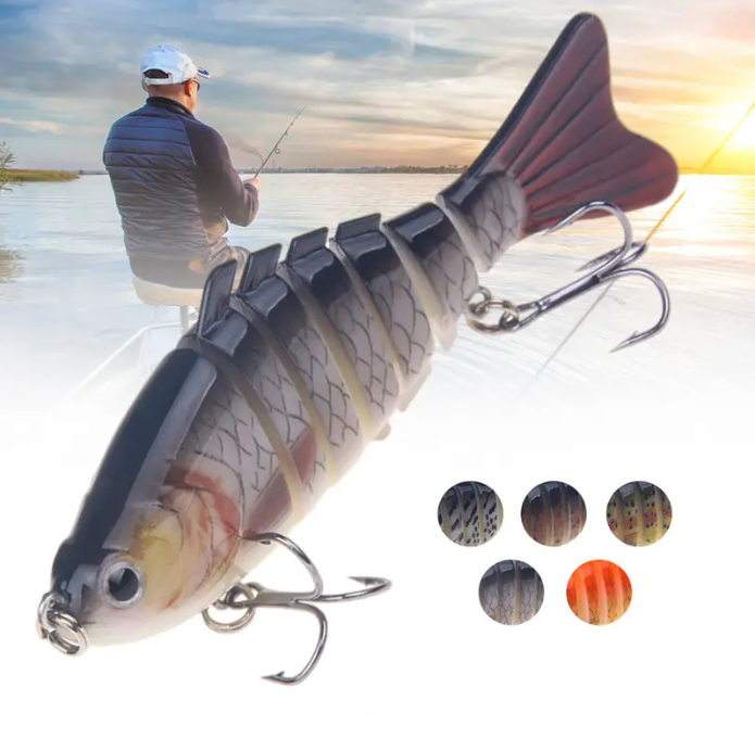 Fishing Lures Multi Section Bait, Swimbait Crank Slow Sinking Bionic Artificial Bait For Freshwater Saltwater Trout Bass, Fishing Accessories