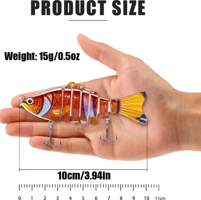 Fishing Lures Multi Section Bait, Swimbait Crank Slow Sinking Bionic Artificial Bait For Freshwater Saltwater Trout Bass, Fishing Accessories