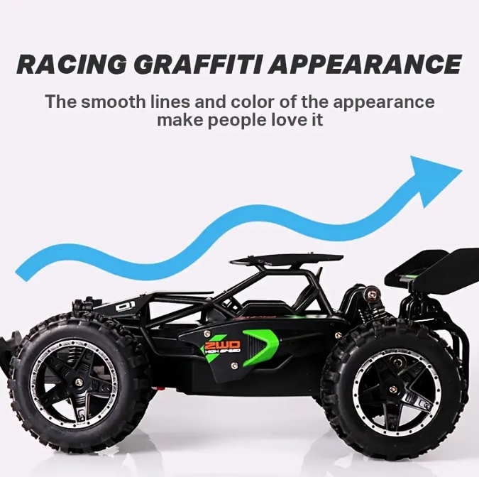 1:18 Small High-speed Off-road 2.4G Remote Control Car Drifting 15KM/H To Adapt To Various Road Sections Anti-collision Settings Rubber Big Tires