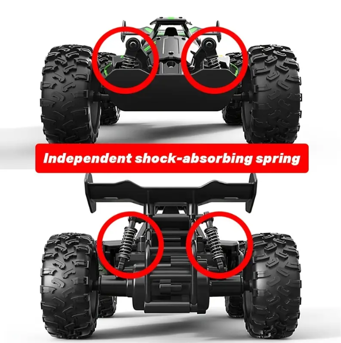 1:18 Small High-speed Off-road 2.4G Remote Control Car Drifting 15KM/H To Adapt To Various Road Sections Anti-collision Settings Rubber Big Tires