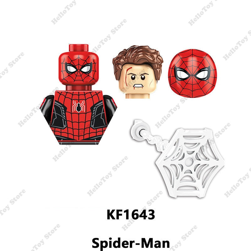 Marvel Spiderman Superheroes Spider-Man Venom Mini Action Figures Bricks Building Blocks Classic Movie Doll Model Kids Toys Gift