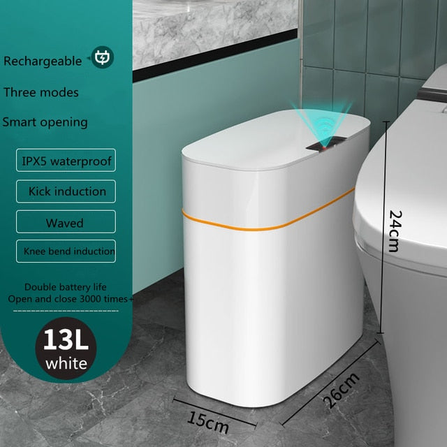 Intelligent Trash Can Dustbin Automatic Sensor Dustbin Kitchen Storage Bucket Garbage Recycle Rubbish Bin for Kitchen Bathroom