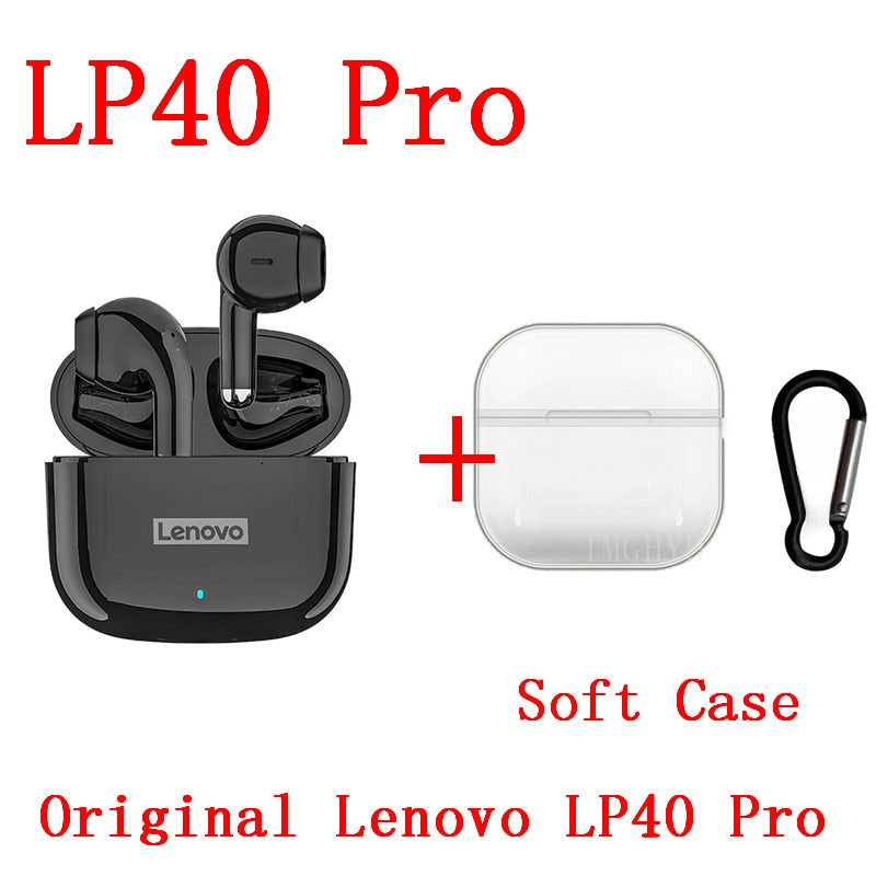 Original Lenovo LP40 Pro TWS Wireless Earphone Bluetooth 5.1 Dual Stereo Noise Reduction Bass Touch Control 250mAh New 2022