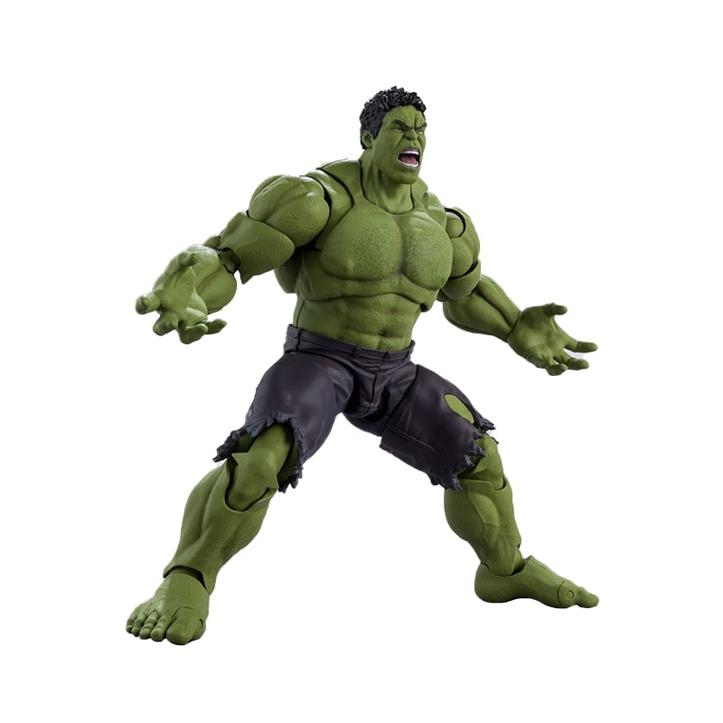 Bandai Shf Marvel Hulk Slagschade Versie Robert Bruce Banner Avengers Anime Action Figure Collection Model Kids Toys Gift