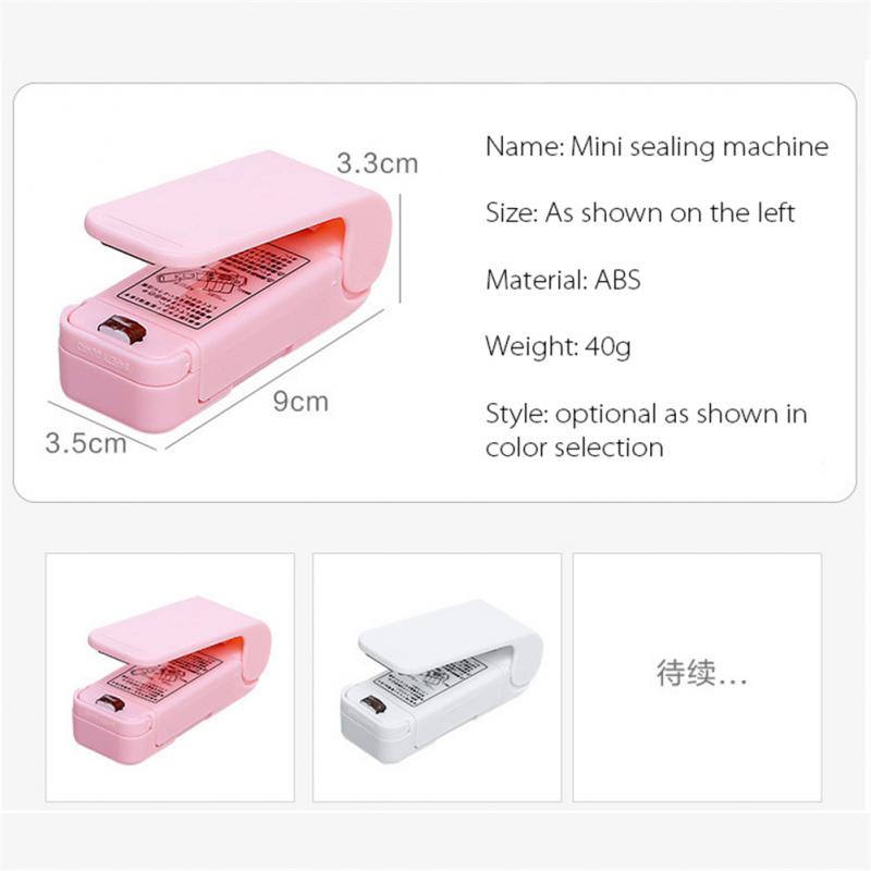 Portable Bag Heat Sealer Plastic Package Storage Bag Clip Mini Sealing Machine Food Bag Closure Package Sealer Bags Kitchen Tool