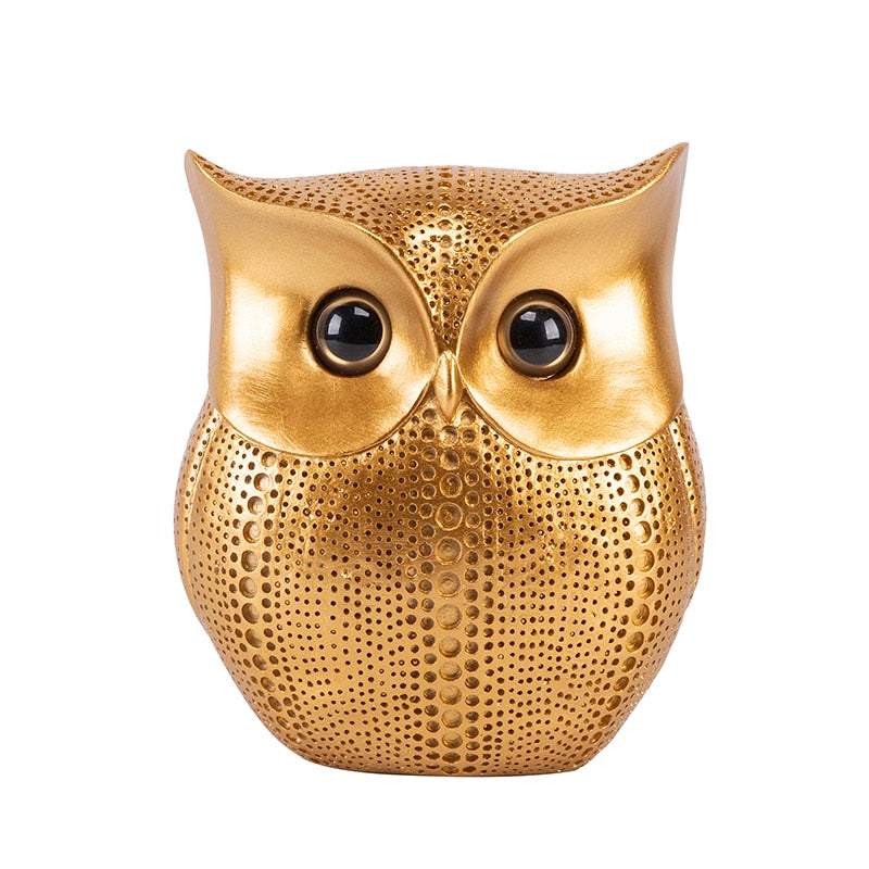 Nordic Style Owls Ornament Owl Resin Craft Bird Miniatures Figurines Decorative Figures for Home Decor Office Decoration