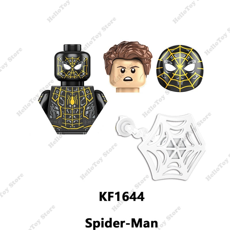 Marvel Spiderman Superheroes Spider-Man Venom Mini Action Figures Bricks Building Blocks Classic Movie Doll Model Kids Toys Gift