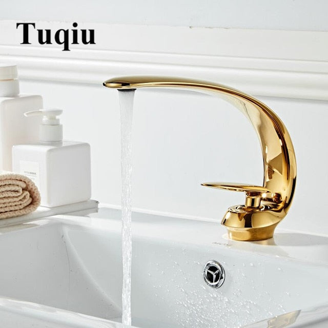 Basin Faucet Rose Gold/Black/Gold Bathroom Sink Mixer Tap Brass Wash basin Faucet Single Handle Single Hole Crane For Bathroom