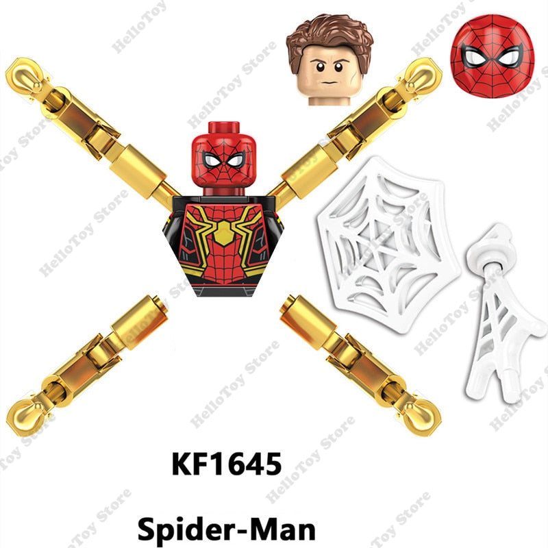 Marvel Spiderman Superheroes Spider-Man Venom Mini Action Figures Bricks Building Blocks Classic Movie Doll Model Kids Toys Gift