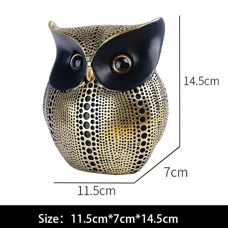 Nordic Style Owls Ornament Owl Resin Craft Bird Miniatures Figurines Decorative Figures for Home Decor Office Decoration