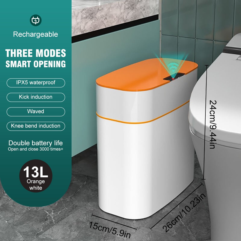 Intelligent Trash Can Dustbin Automatic Sensor Dustbin Kitchen Storage Bucket Garbage Recycle Rubbish Bin for Kitchen Bathroom