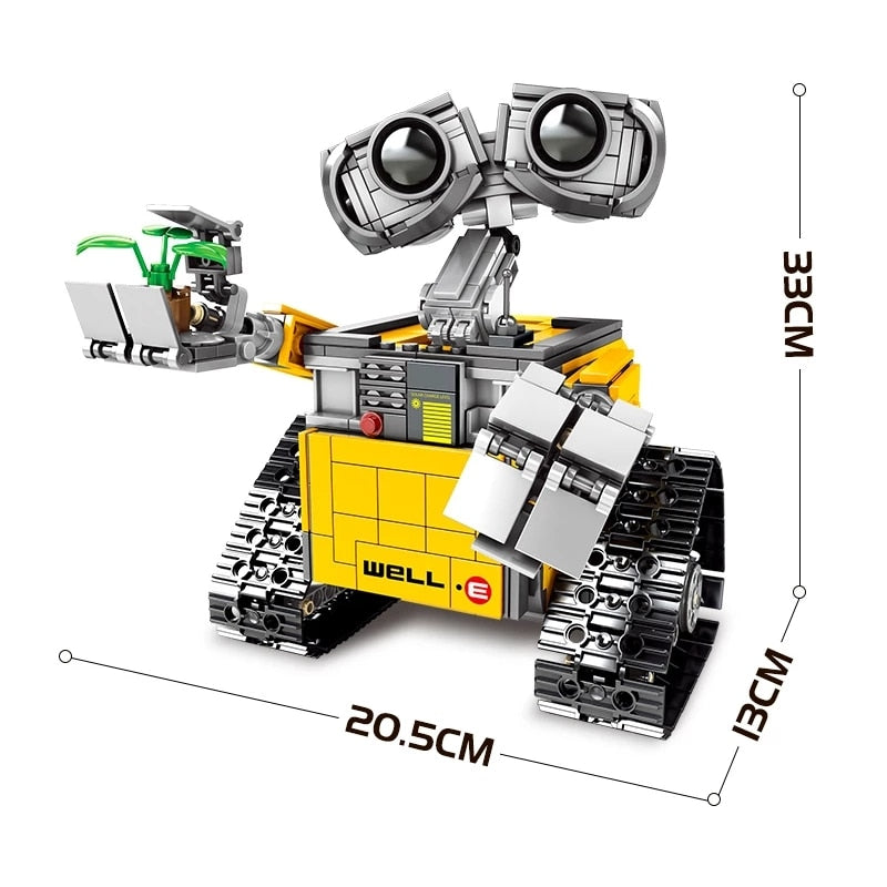 Disney Walle Movie WALL.E Eva Robot MOC DIY Model Building Blocks Bricks Sets Classic Dolls Kids Toys For Children Gift