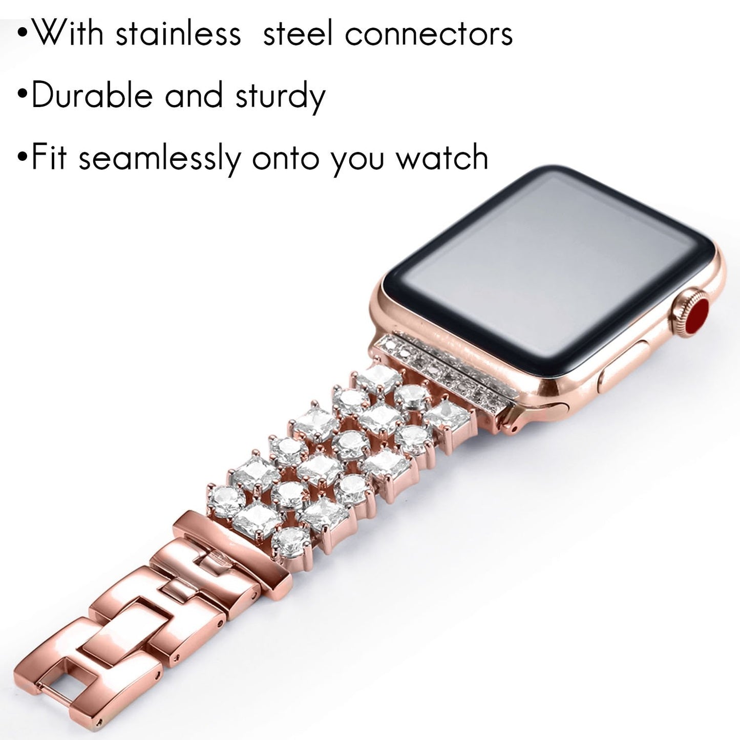 Women Diamond Strap for Apple Watch Ultra 49mm 8 7 45mm 6 SE 5 41mm 40/44mm Luxury Replacement Bracelet for iWatch Band Series