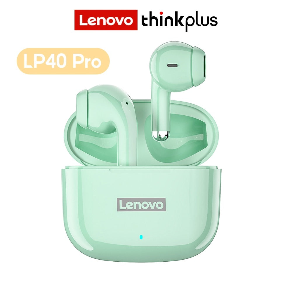 Original Lenovo LP40 Pro TWS Wireless Earphone Bluetooth 5.1 Dual Stereo Noise Reduction Bass Touch Control 250mAh New 2022