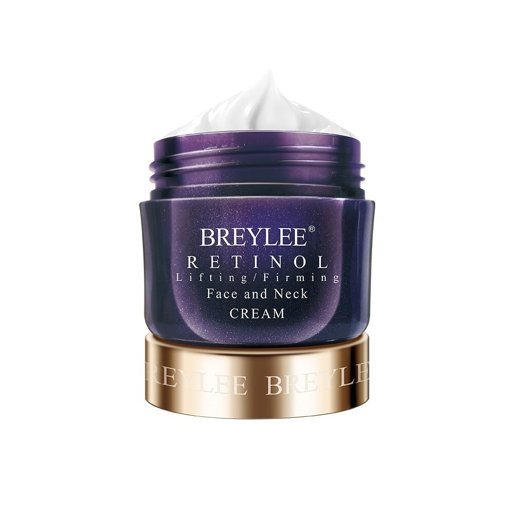 BREYLEE Face Cream Hyaluronic Acid Moisturizing Day Cream Retinol Anti Wrinkle Vitamin C Whitening Skin Care Acne Treatment 40g