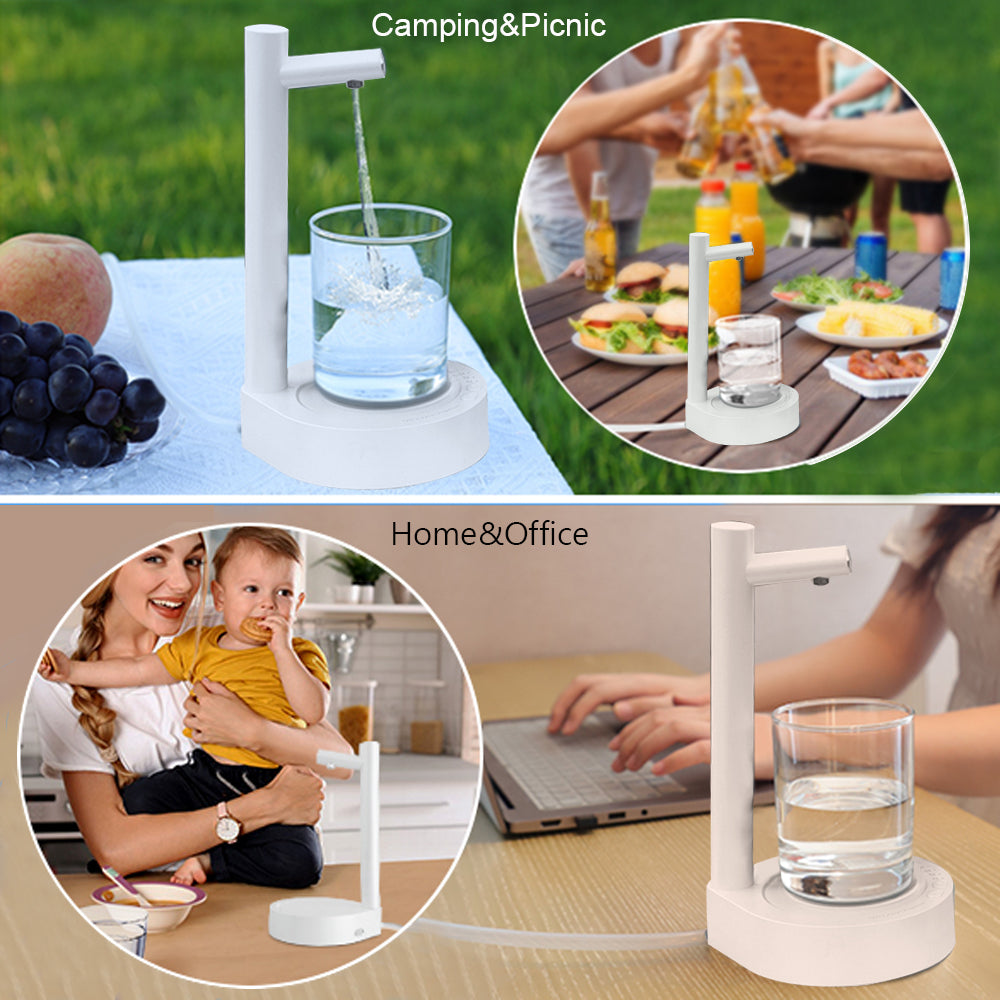 Electric Water Gallon Pump Automatic Water Bottle Pump Dispenser Desktop Rechargeable Water Pump Dispenser With Stand