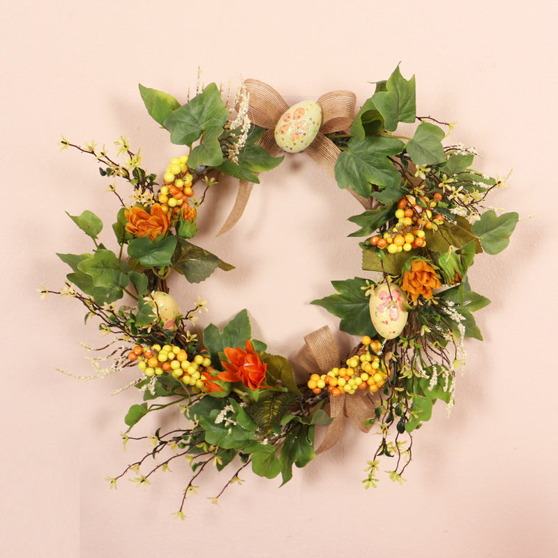 Resurrection Egg Decorative Wreath Home Simulation Flower Wreath