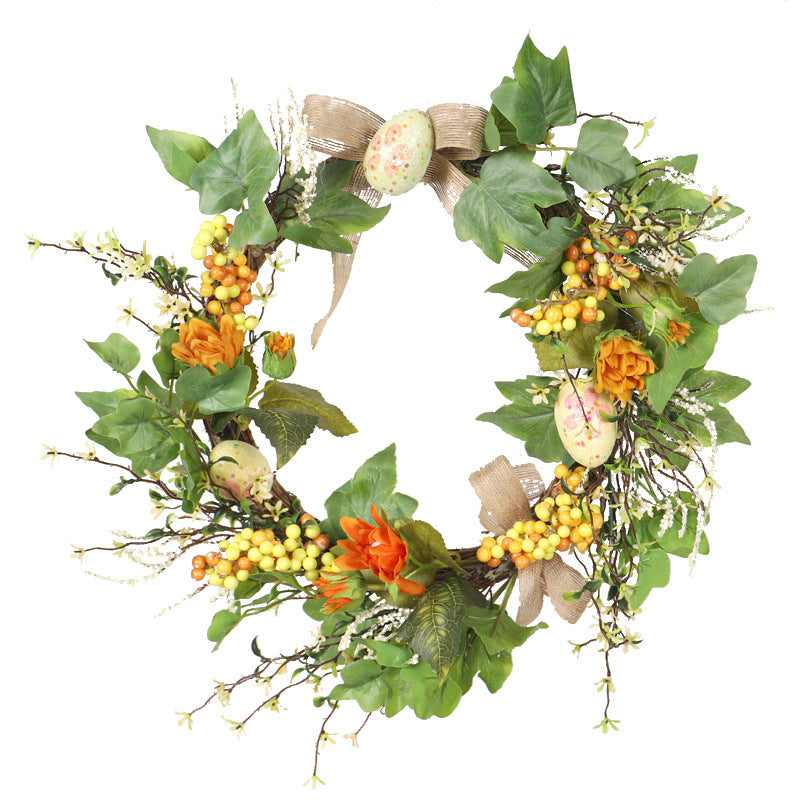 Resurrection Egg Decorative Wreath Home Simulation Flower Wreath