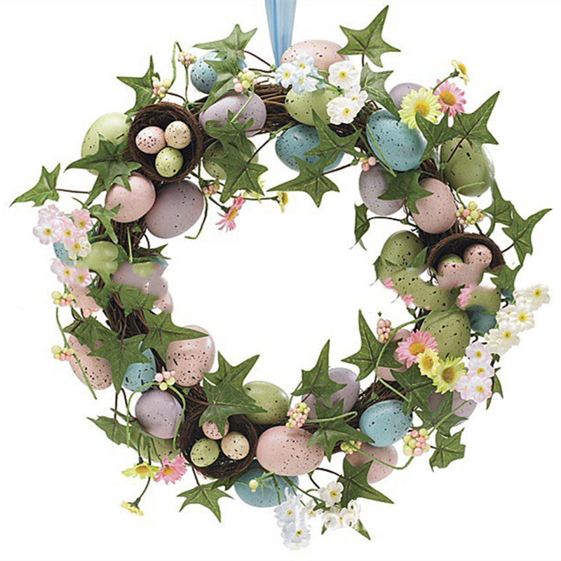 Home Fashion Easter Wreath Decorative Hanging Ornament