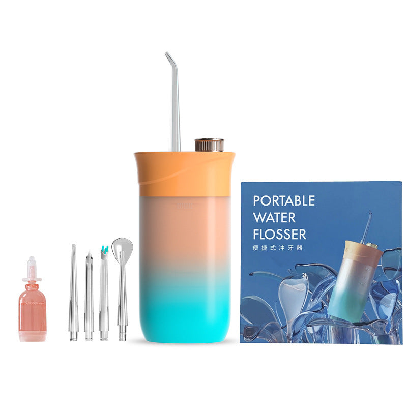 Home Oral Irrigator Dental Portable Water Flosser Tips USB Rechargeable 200 ML Water Tank Flosser Irrigator For Cleaning Teeth